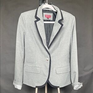 Merona Light Gray Blazer with Dark Trim
